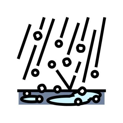 hailstorm weather natural phenomena color icon illustration
