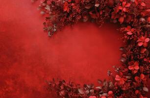 Elegant red floral arrangement on a vibrant backdrop for home decor inspiration photo