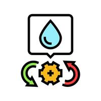 smart water usage water saving color icon illustration vector
