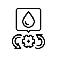 smart water usage water saving line icon illustration vector