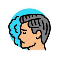 depression man disease color icon illustration vector