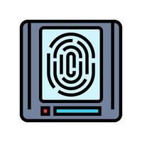 sensor biometric color icon illustration vector