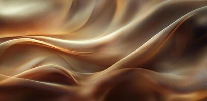 Soft beige fabric waves gently flowing in natural light creating a serene texture pattern photo