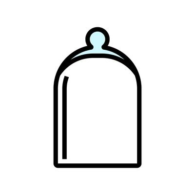 cloche glass package color icon illustration