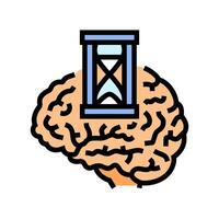 hourglass brainstorm color icon illustration vector