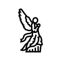 ice sculpture winter line icon illustration vector