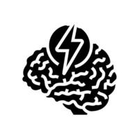 lightning bolt brainstorm glyph icon illustration vector