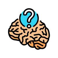 question mark brainstorm color icon illustration vector