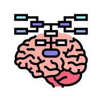 mind map brainstorm color icon illustration vector