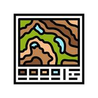geologic mapping mining color icon illustration vector
