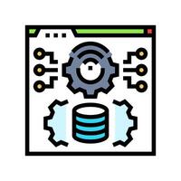 it infrastructure management business process color icon illustration vector