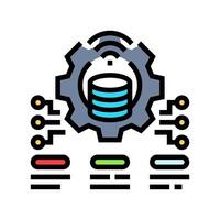 system integration business process color icon illustration vector
