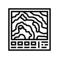 geologic mapping mining line icon illustration vector