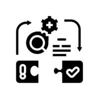 problem solving business process glyph icon illustration vector