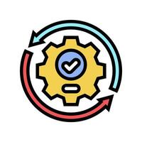 implementation business process color icon illustration vector