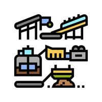 ore processing mining color icon illustration vector