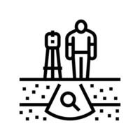 geotechnical study mining line icon illustration vector