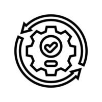 implementation business process line icon illustration vector
