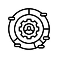 customer segmentation business process line icon illustration vector