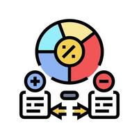 resource allocation business process color icon illustration vector