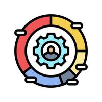 customer segmentation business process color icon illustration vector
