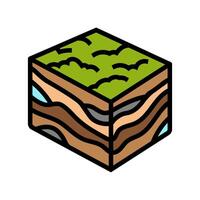 geological modeling color icon illustration vector