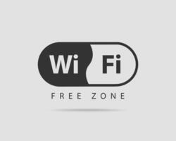 Free wi fi icon. Connection zone wifi symbol. Radio waves signal. vector