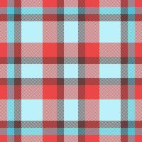 Dye fabric seamless plaid, factory textile check tartan. Customizable background texture pattern in red and light colors. vector