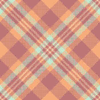 Texture background seamless of plaid fabric with a check tartan pattern textile. vector