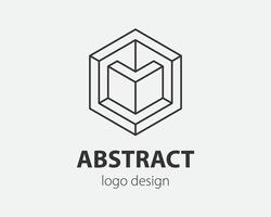 Technology logo line design. Logotype for digital company. vector