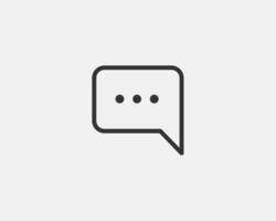 Chat icon design element. Talk bubble speech sign. Dialogue balloon. vector