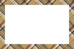 Rectangle borders and Frames . Border pattern geometric vintage frame design. Scottish tartan plaid fabric texture. Template for gift card, collage, scrapbook or photo album and portrait. vector