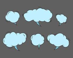 Set talk bubbles speech . Blank empty bubble icon design elements. Chat on line symbol template. Collection dialogue balloon stickers silhouette. vector
