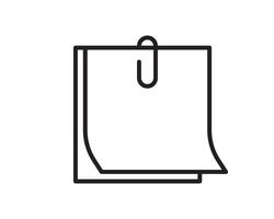Note icon sign. Paper message or document page. vector