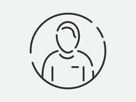 User icon . People head avatar illustration. Face sign for web design or mobile app. vector