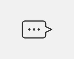 Chat icon design element. Talk bubble speech sign. Dialogue balloon. vector