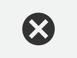 Close icon sign. Cancel symbol web design. Error, denied, avoid or wrong data button. vector