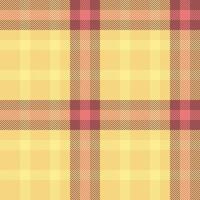 Towel fabric texture pattern, scrapbooking tartan textile background. Poster check plaid seamless in amber and red colors. vector