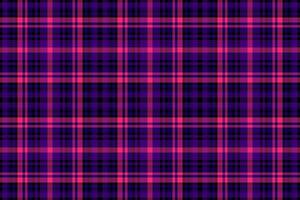 Dining room tartan pattern plaid, knot fabric check texture. Industry seamless background textile in violet and black colors. vector
