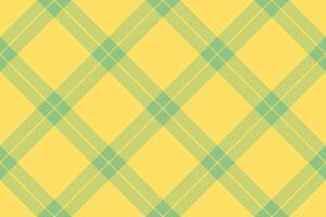 Mixed check tartan texture, greeting card plaid background. Worldwide fabric pattern textile seamless in yellow and green colors. vector
