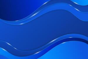 Gradient blue wavy background. Business background with blue elegant waves design vector