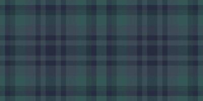 Realistic seamless texture tartan, damask check textile fabric. Grid background plaid pattern in dark and teal colors. vector