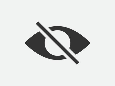 Show password icon, eye symbol. vision hide from watch icon. Secret view web design element. vector