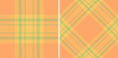 Textile background pattern of texture check with a tartan seamless plaid fabric. Set in fall colors of buffalo fashion for a rustic look. vector