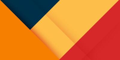 Abstract geometric dark blue, red, and orange square theme overlap background for graphic design. vector
