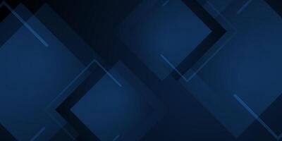 Abstract dark blue design 3D technology concept background. Overlap square with overlay lines pattern. Over dark blue background. vector