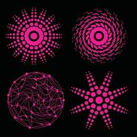 Abstract dots and lines vector