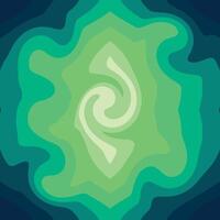 A green and blue swirl with a spiral in the middle vector