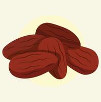 A bunch of almonds on a white background vector