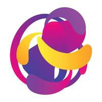 abstract gradient shape vector